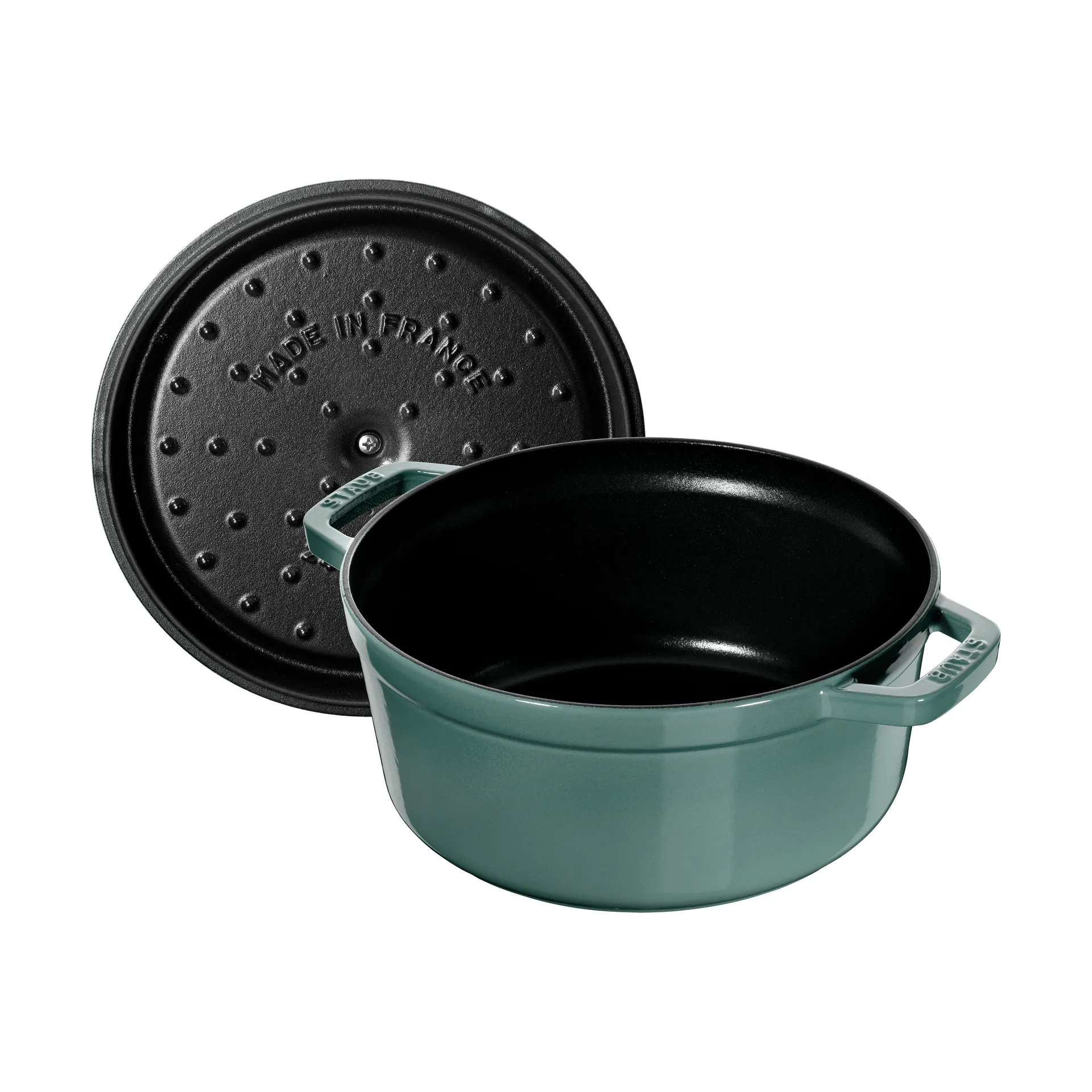 Cacerola de hierro fundido Staub La Cocotte redonda 3,8 L, Madera de eucalipto STAUB