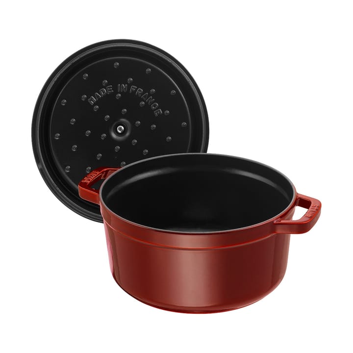 Cacerola de hierro fundido Staub La Cocotte redonda 3,8 L, Rojo granadina STAUB