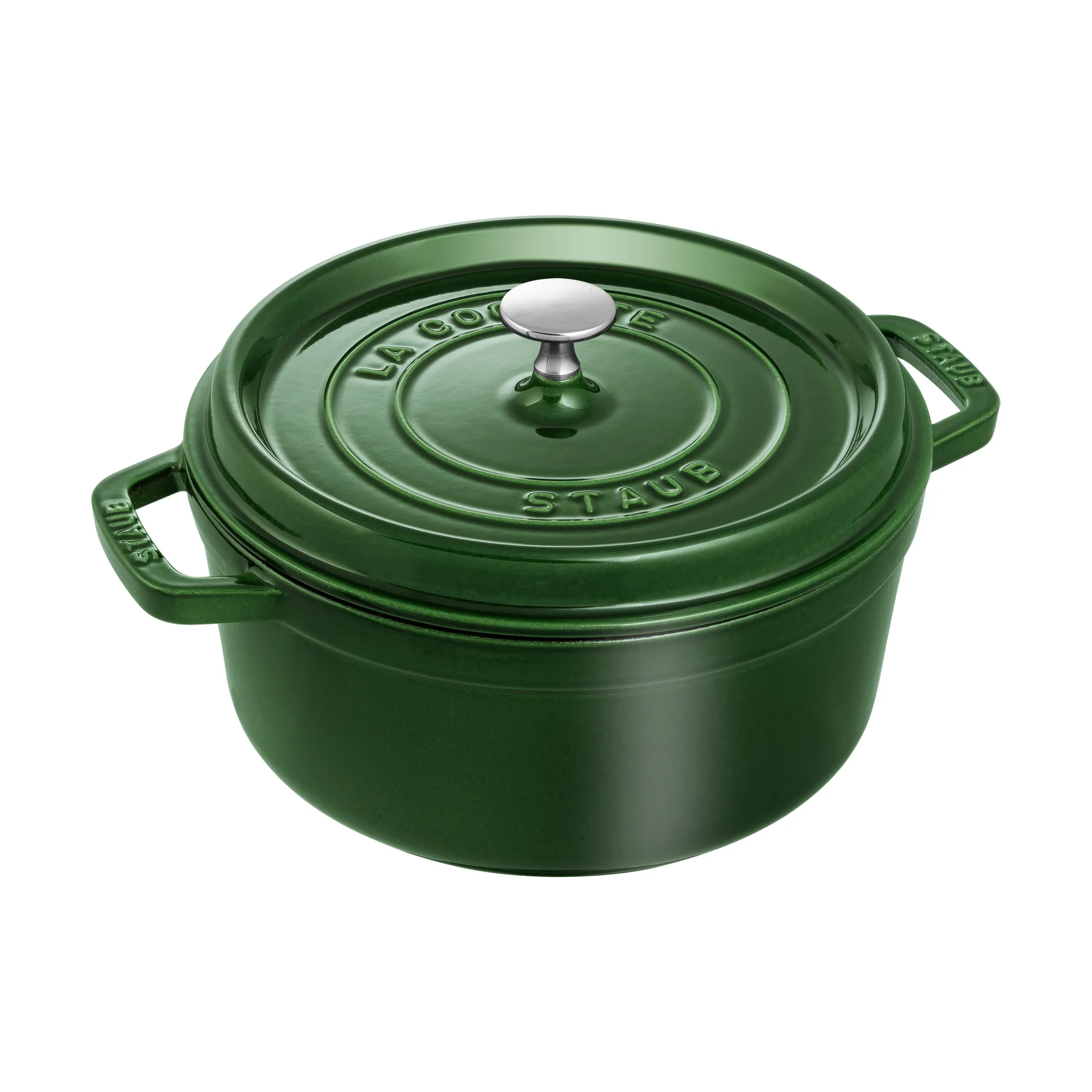 Cacerola de hierro fundido Staub La Cocotte redonda 3,8 L, Verde albahaca STAUB