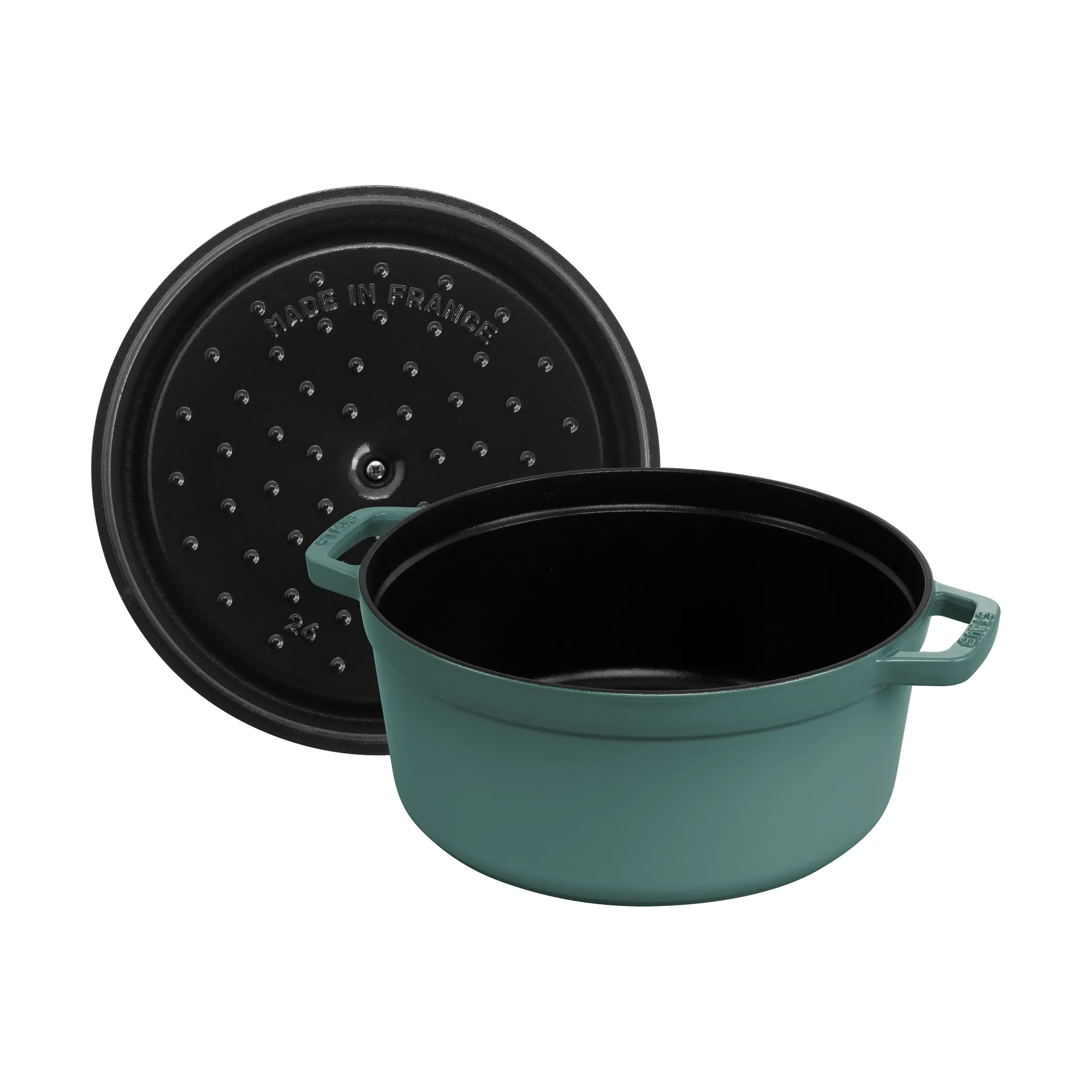 Cacerola de hierro fundido Staub La Cocotte redonda 5,2 L, Madera de eucalipto STAUB
