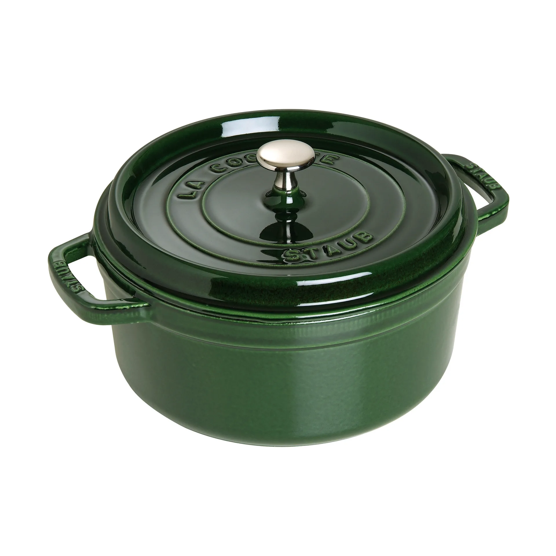 Cacerola de hierro fundido Staub La Cocotte redonda 5,2 L, Verde albahaca STAUB