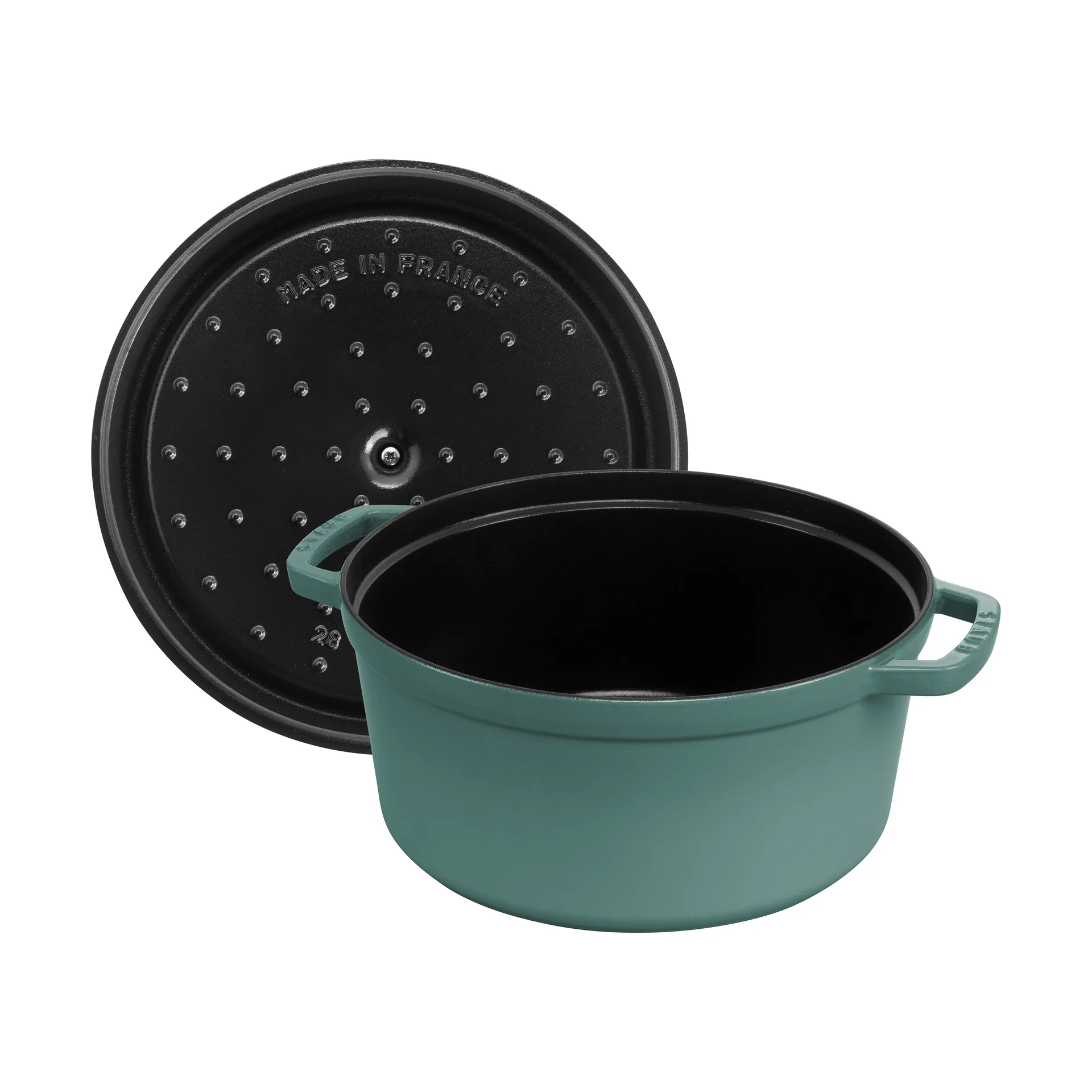Cacerola de hierro fundido Staub La Cocotte redonda 6,7 L, Madera de eucalipto STAUB