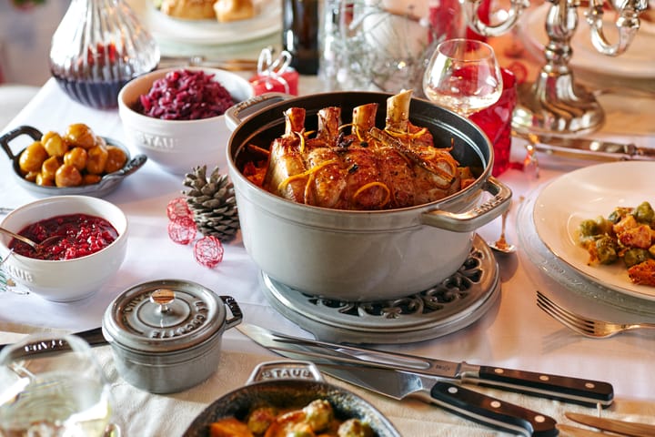Cacerola de hierro fundido Staub La Cocotte redonda 8,4 L, Gris grafito STAUB
