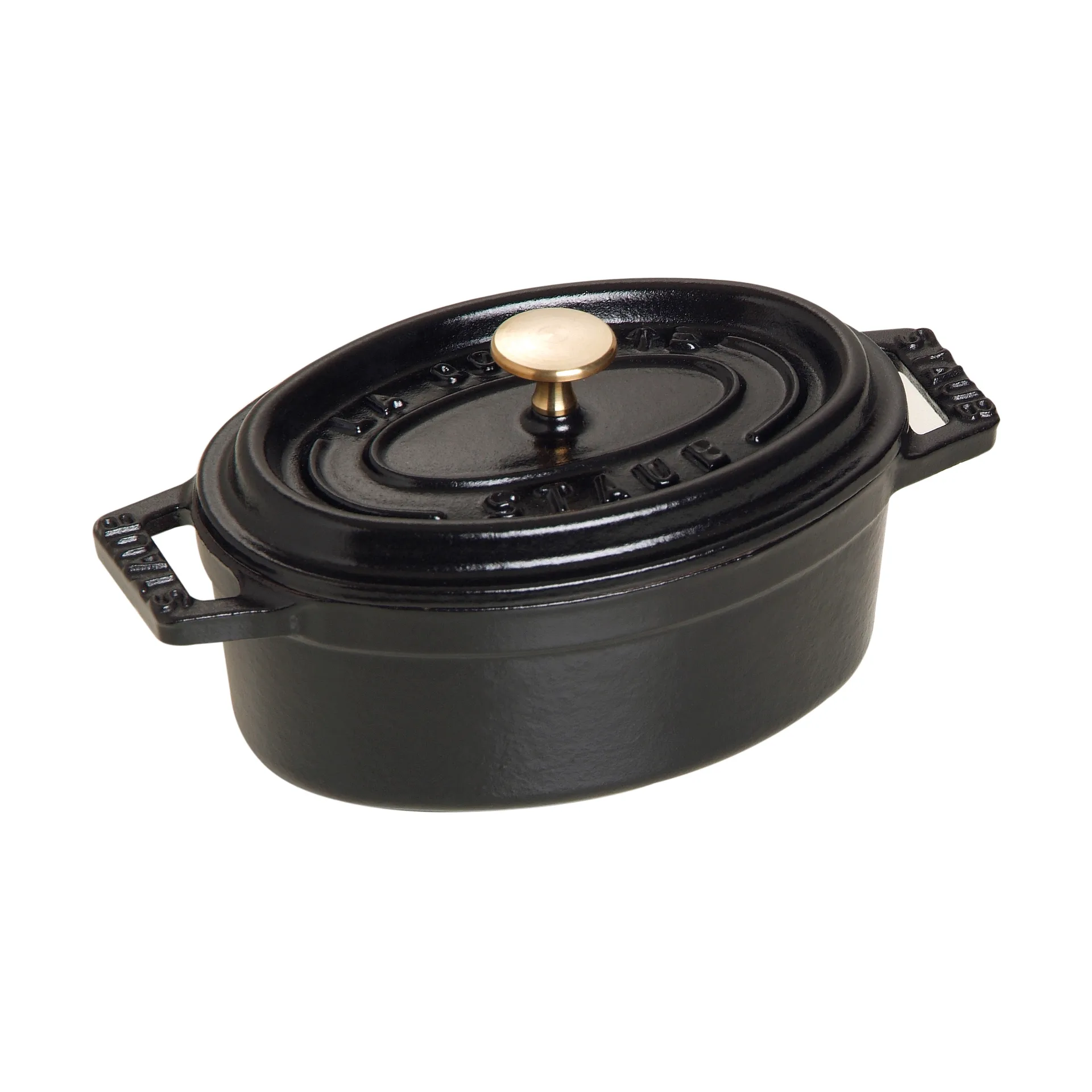 Cacerola mini Staub La Cocotte oval de hierro fundido 0,25 L, Negro STAUB