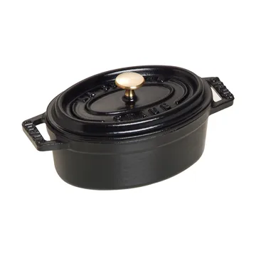 Cacerola mini Staub La Cocotte oval de hierro fundido 0,25 L - Negro - STAUB
