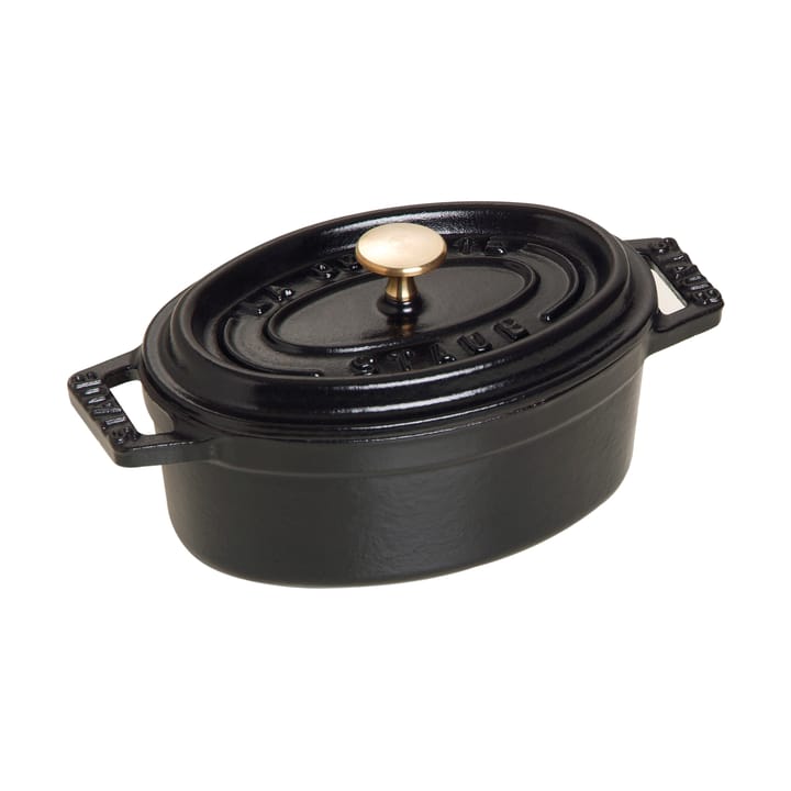 Cacerola mini Staub La Cocotte oval de hierro fundido 0,25 L - Negro - STAUB