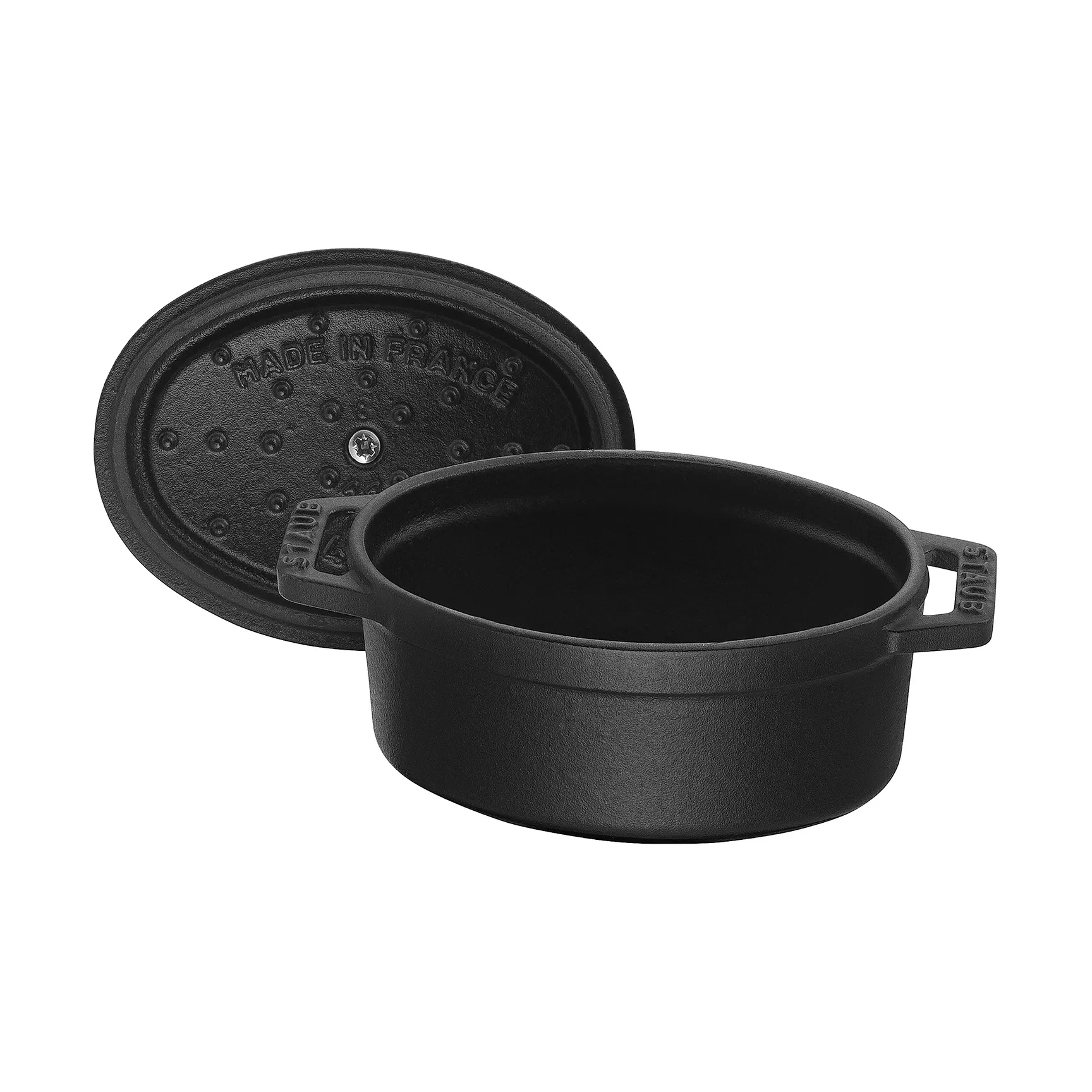 Cacerola mini Staub La Cocotte oval de hierro fundido 0,25 L, Negro STAUB