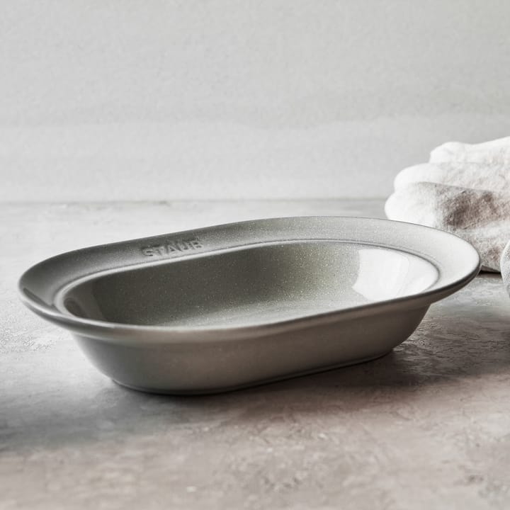 Fuente ovalada Staub New White Truffle, 25 cm STAUB