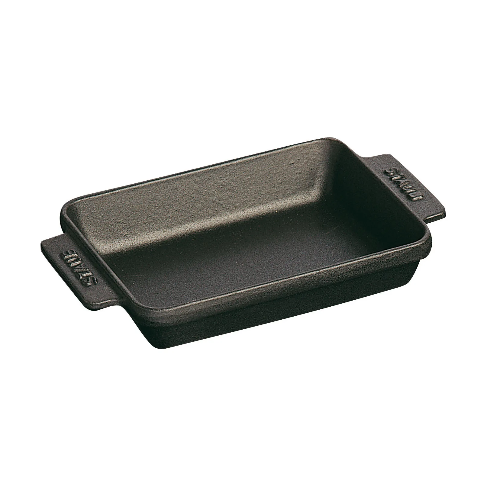 Fuente para horno de hierro fundido Staub rectangular 15x11 cm, Negro STAUB