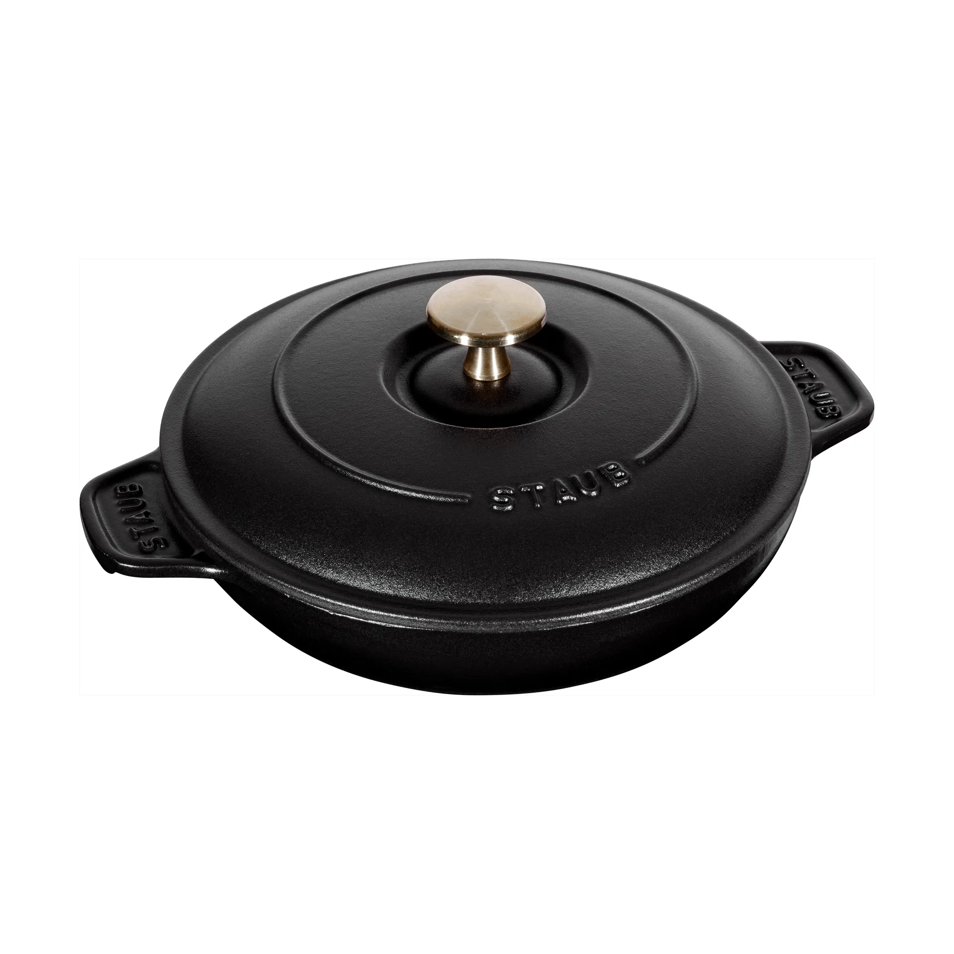 Fuente para horno Staub de hierro fundido con tapa redonda Ø20 cm, Negro STAUB
