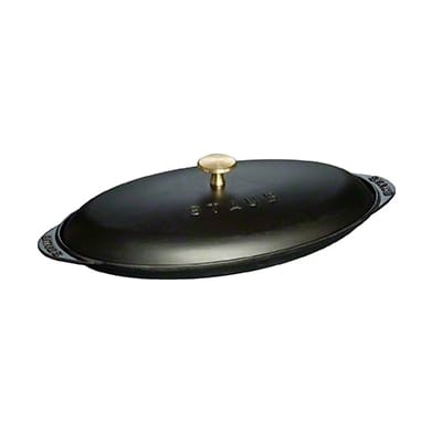 Molde de pescado Staub ovalado en hierro fundido - negro - STAUB