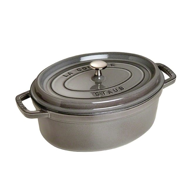 Olla de hierro fundido Staub ovalada 4,2 l - gris - STAUB