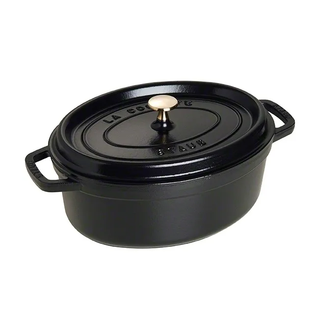 Olla de hierro fundido Staub ovalada 4,2 l, negro STAUB