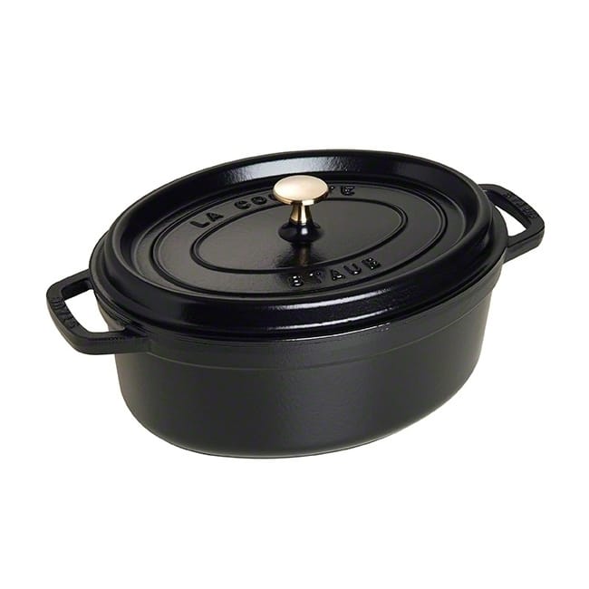 Olla de hierro fundido Staub ovalada 4,2 l - negro - STAUB