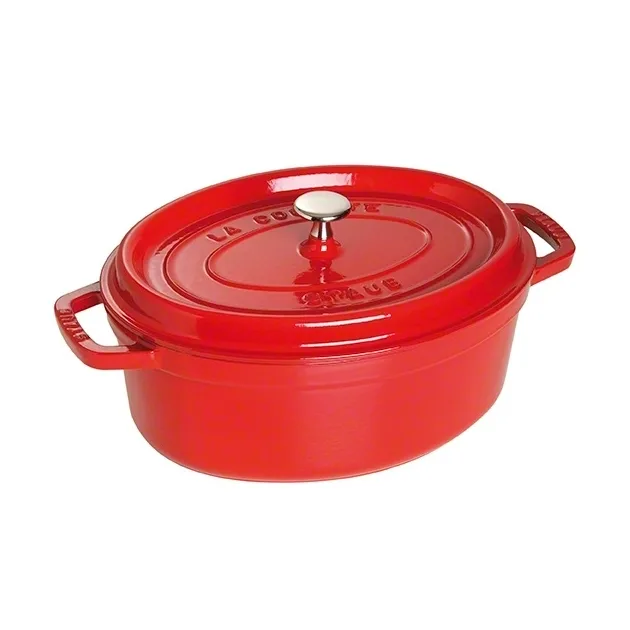 Olla de hierro fundido Staub ovalada 4,2 l - rojo - STAUB