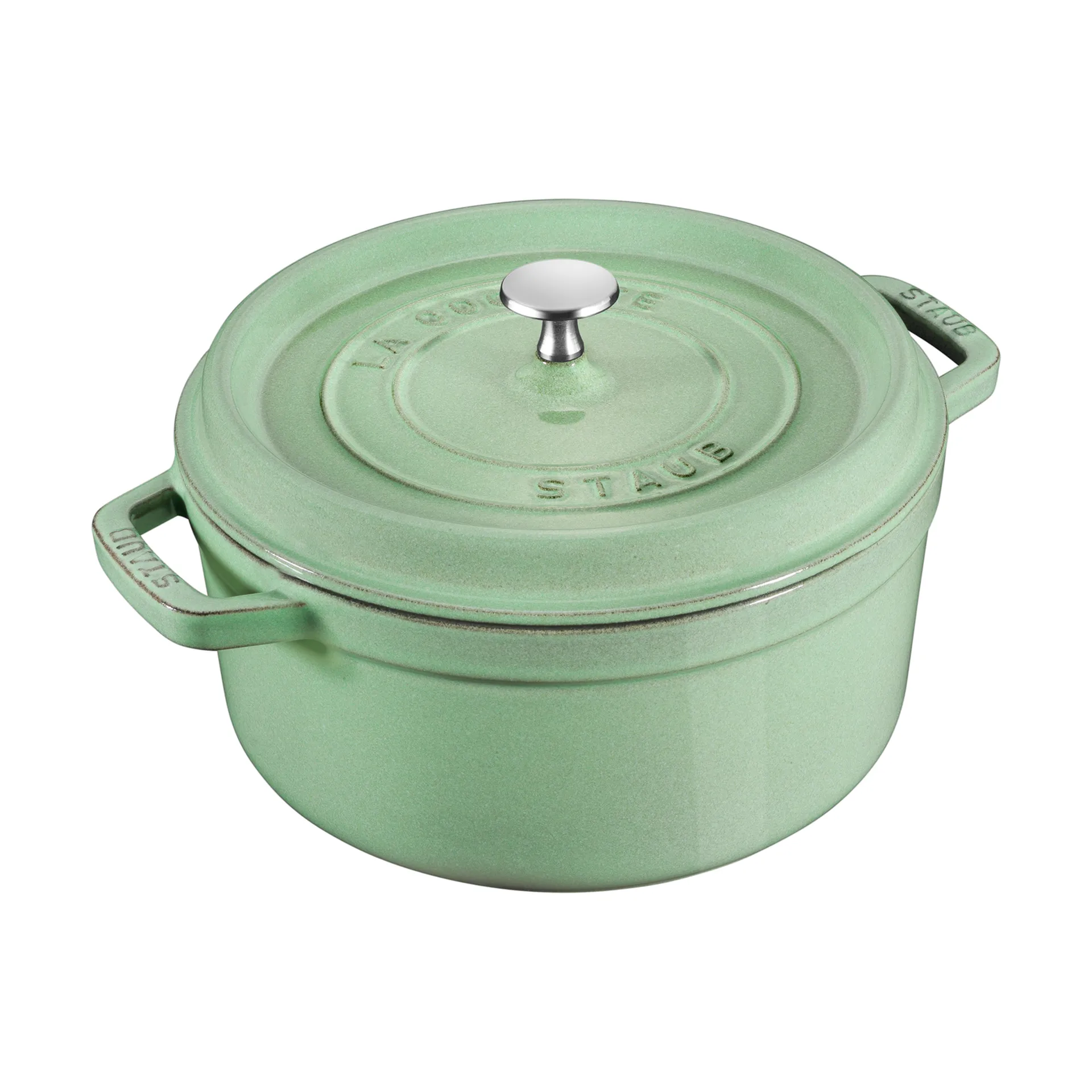 Olla de hierro fundido Staub redonda 3,8 l, Salvia STAUB