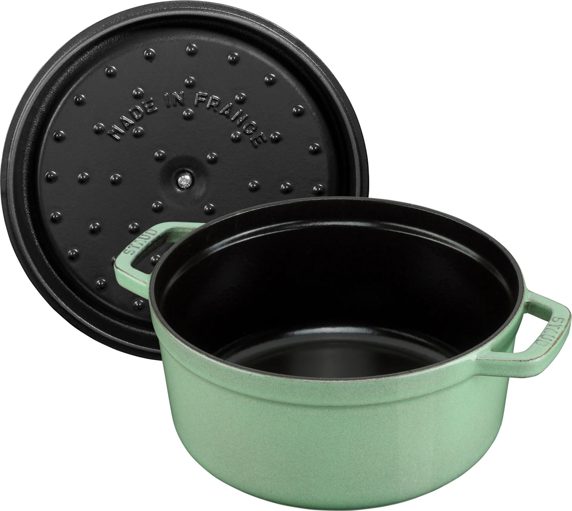 Olla de hierro fundido Staub redonda 3,8 l, Salvia STAUB