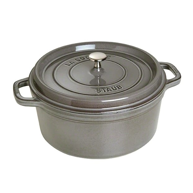 Olla de hierro fundido Staub redonda 6,7 l - gris - STAUB