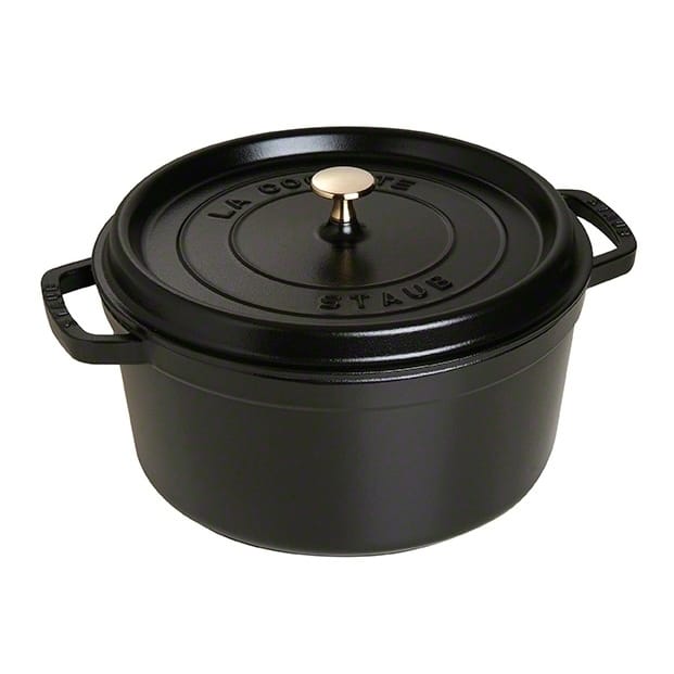 Olla de hierro fundido Staub redonda 6,7 l - negro - STAUB