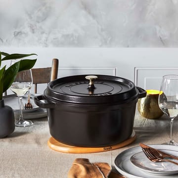 Olla de hierro fundido Staub redonda 6,7 l - negro - STAUB