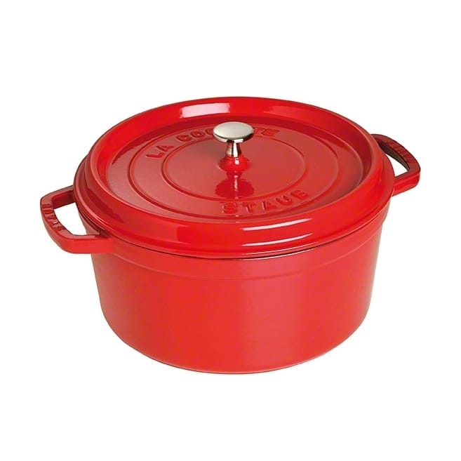 Olla de hierro fundido Staub redonda 6,7 l - rojo - STAUB