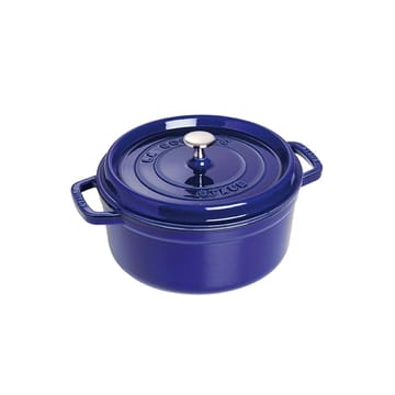 Olla de hierro fundido Staub redonda, tres capas de esmalte 3,8 l - azul oscuro - STAUB