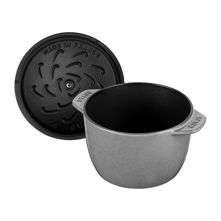 Olla hierro fundido Rice cocotte 1,6 L, gris STAUB