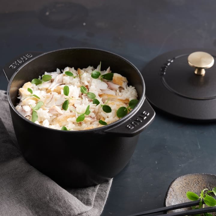 Olla hierro fundido Rice cocotte 1,6 L, negro STAUB