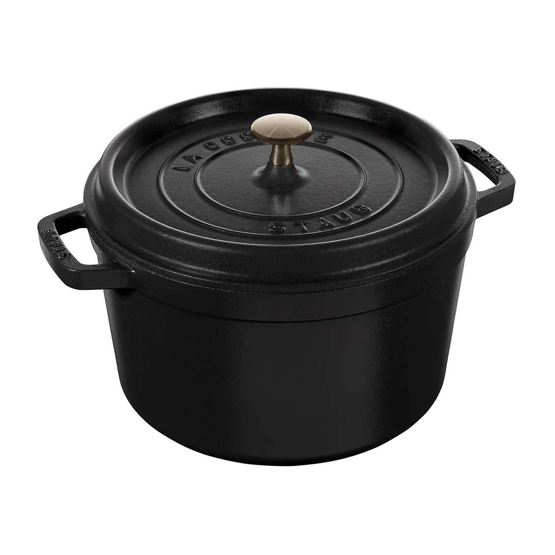 Olla modelo alto Staub redonda 4,8 L, negro mate STAUB