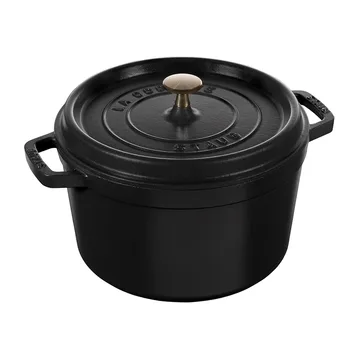 Olla modelo alto Staub redonda 4,8 L - negro mate - STAUB