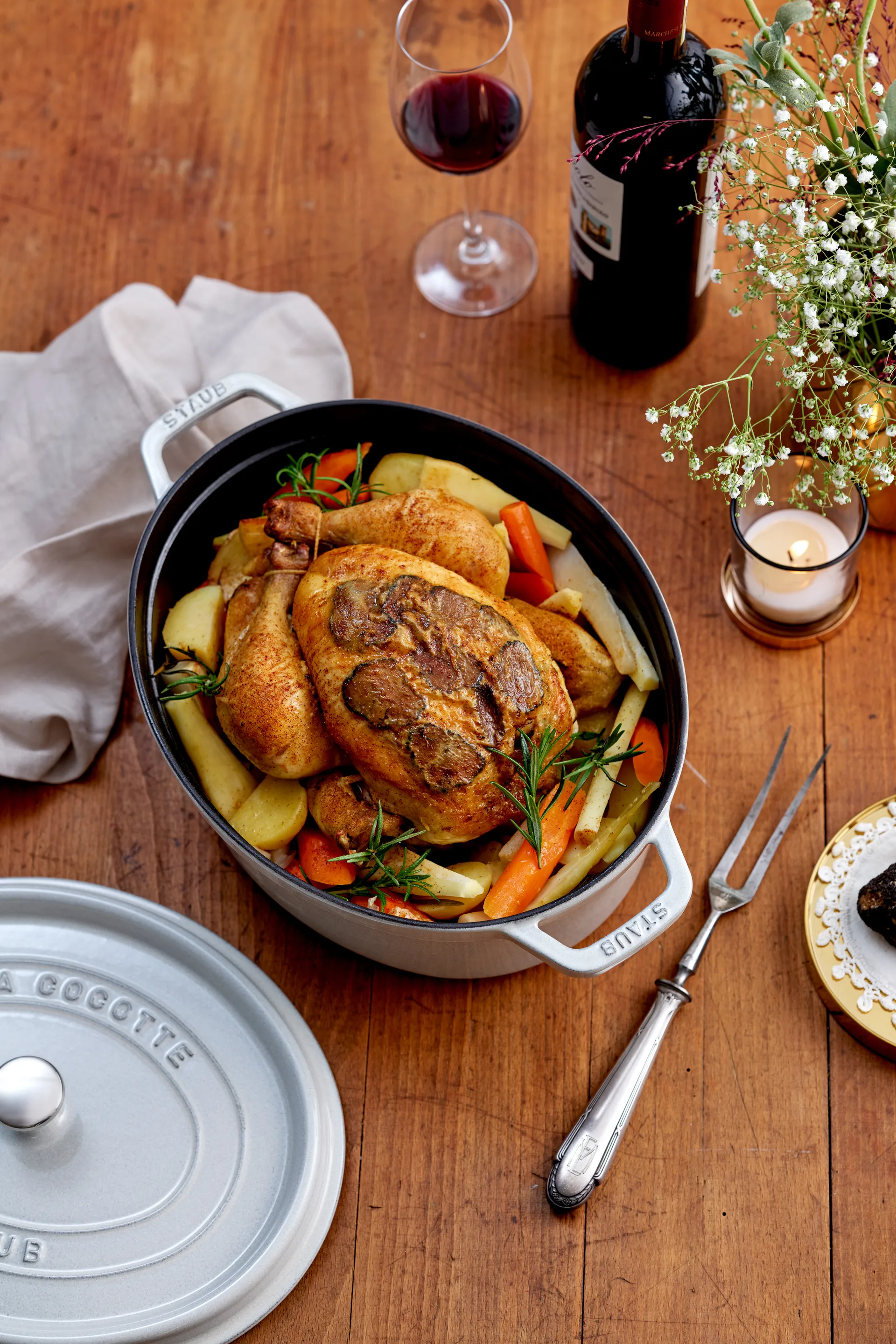 Olla ovalada Staub White Truffle, 5,5 l STAUB