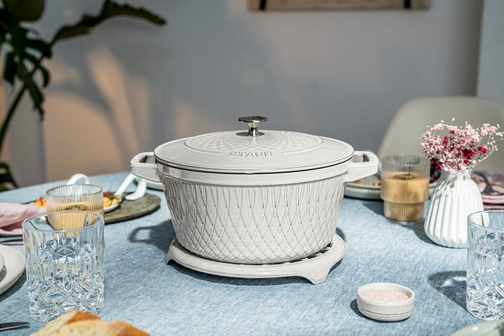 Olla Staub Twister La Cocotte 4 L, White truffle STAUB