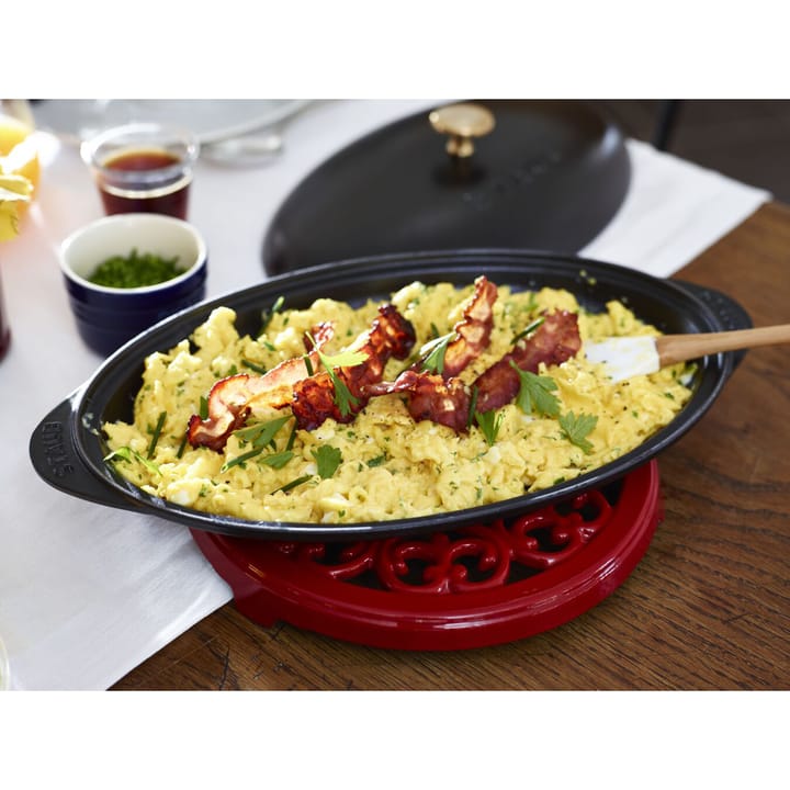 Salvamanteles de hierro fundido Lilly Ø23 cm, Cereza STAUB