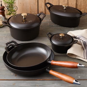 Sartén con mango de madera Vintage Ø24 cm - negro - STAUB