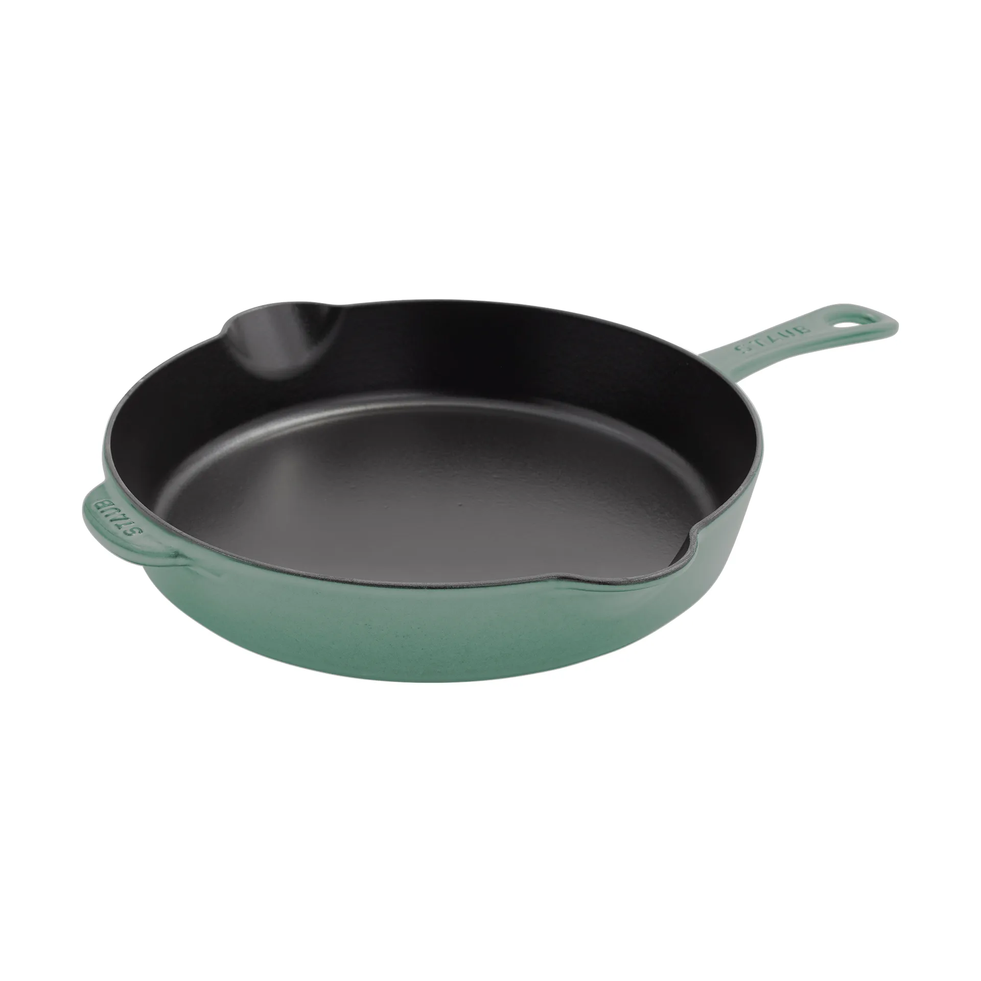 Sartén de hierro fundido Staub con pico de vertido Ø26 cm, Madera de eucalipto STAUB