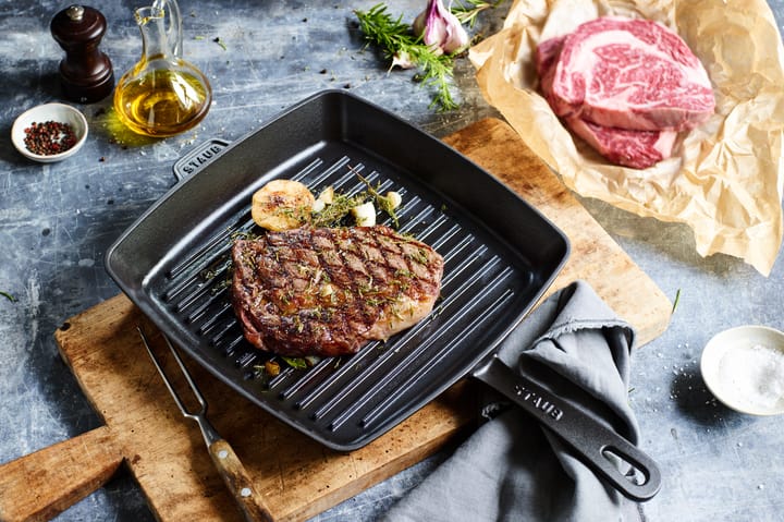 Sartén grill Staub American de hierro fundido, 26x26 cm STAUB