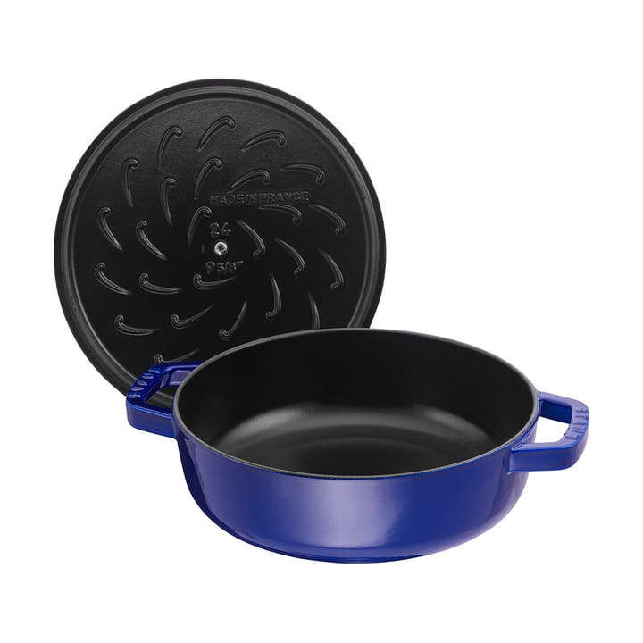 Sartén para saltear Staub Chistera de hierro fundido Ø24 cm, Azul oscuro STAUB