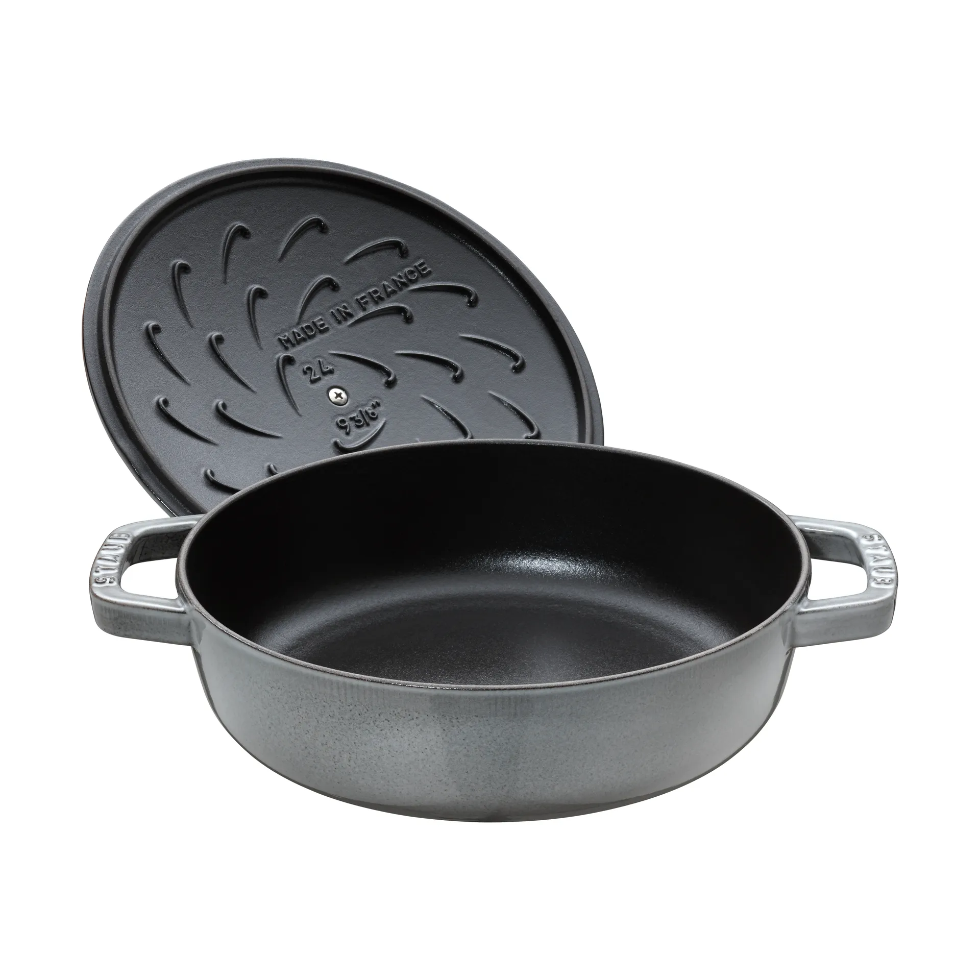 Sartén para saltear Staub Chistera de hierro fundido Ø24 cm, Gris grafito STAUB