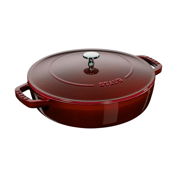 Sartén para saltear Staub Chistera de hierro fundido Ø24 cm - Rojo granadina - STAUB