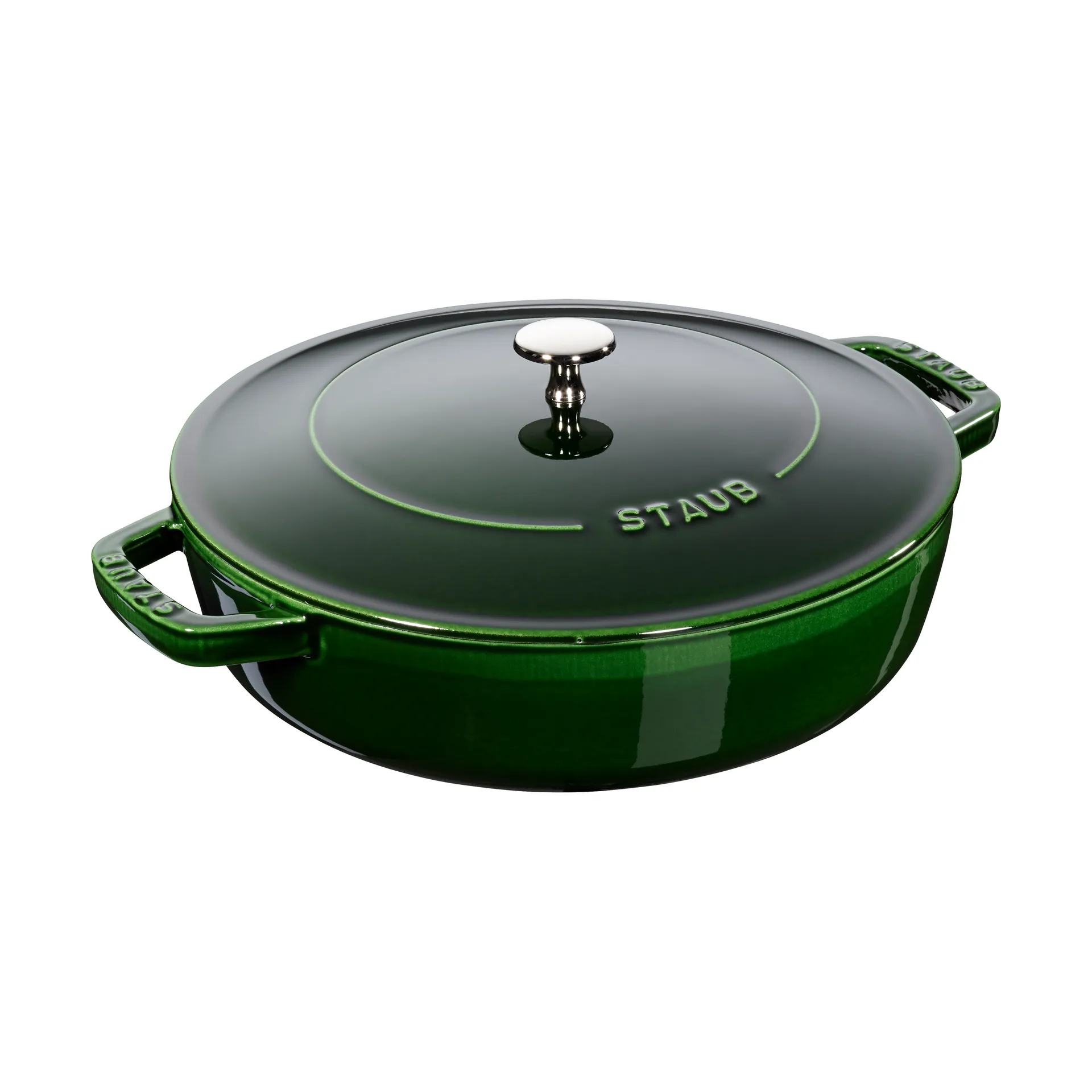 Sartén para saltear Staub Chistera de hierro fundido Ø24 cm, Verde albahaca STAUB