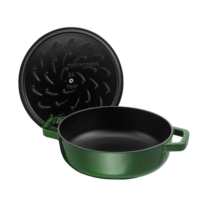 Sartén para saltear Staub Chistera de hierro fundido Ø28 cm, Verde albahaca STAUB