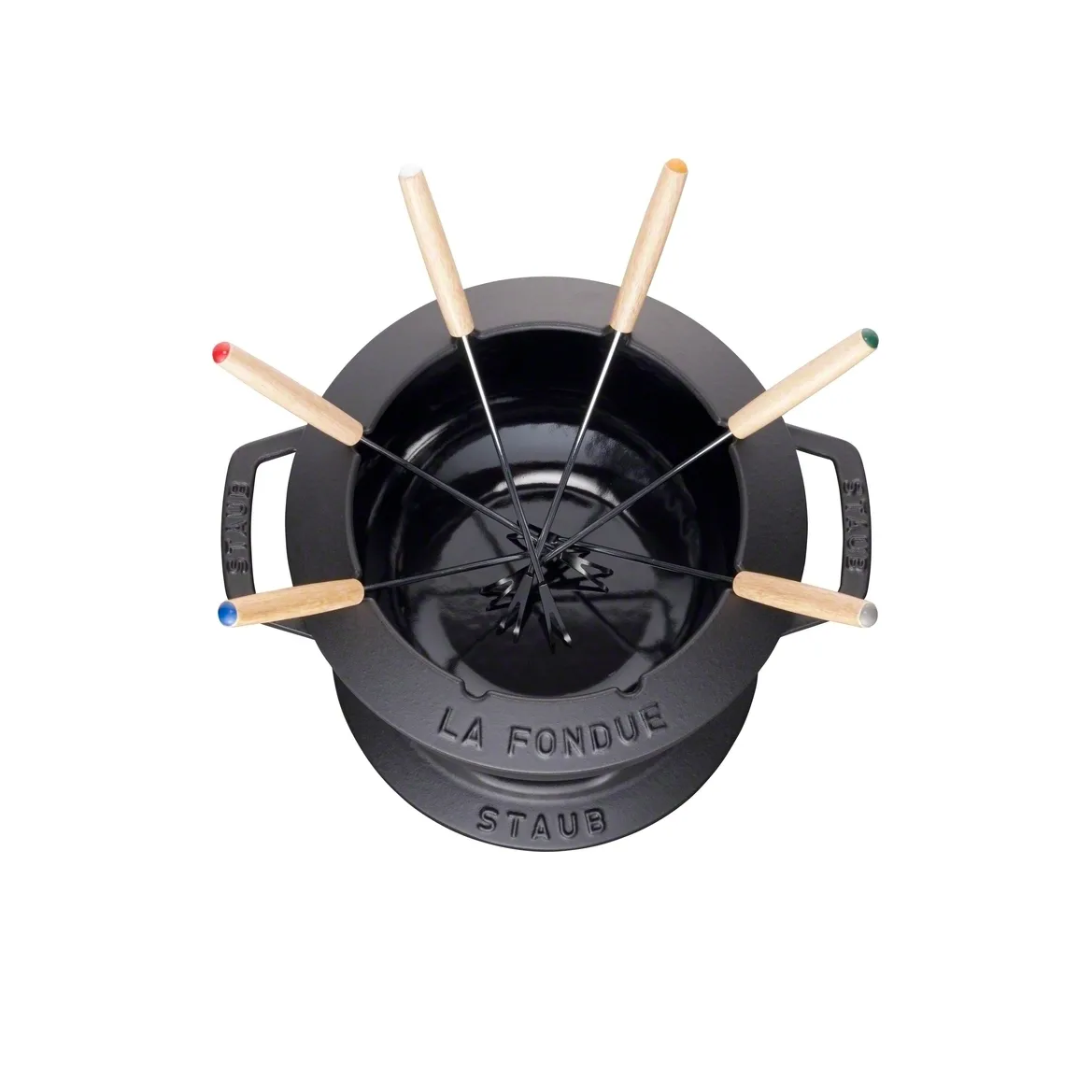 Set fondue Staub 1,65 l, negro STAUB