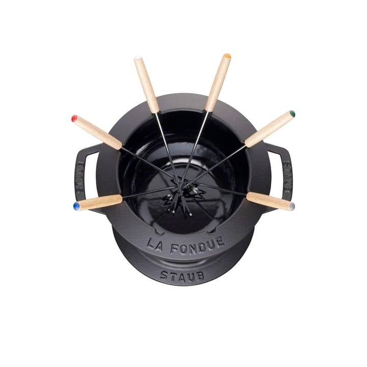 Set fondue Staub 1,65 l, negro STAUB