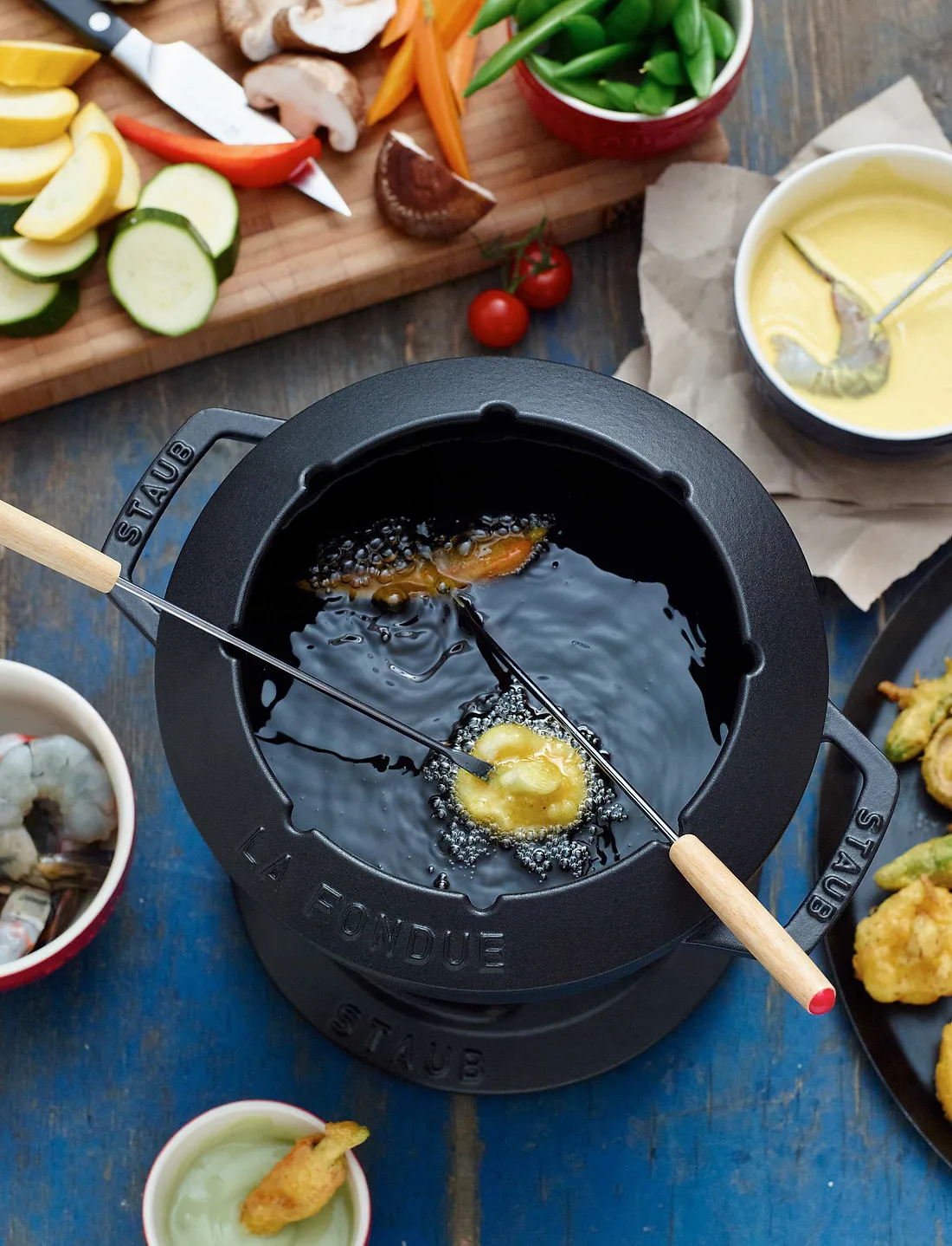 Set fondue Staub 1,65 l, negro STAUB