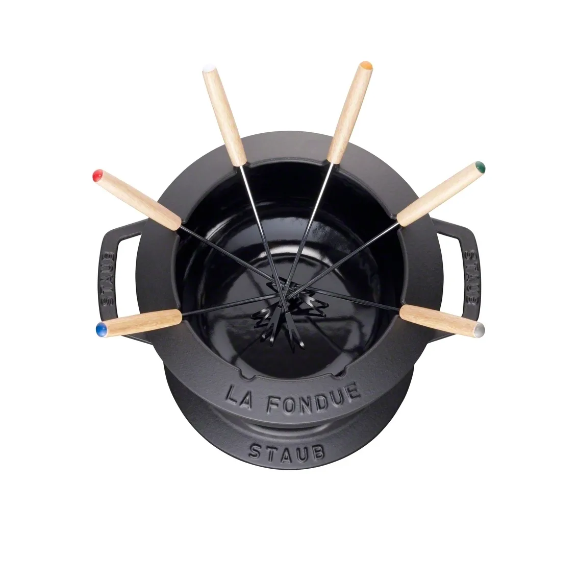 Set fondue Staub 2,35 l, negro STAUB