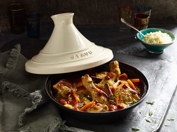Staub Tagine de hierro fundido negro-beige - 20 cm - STAUB