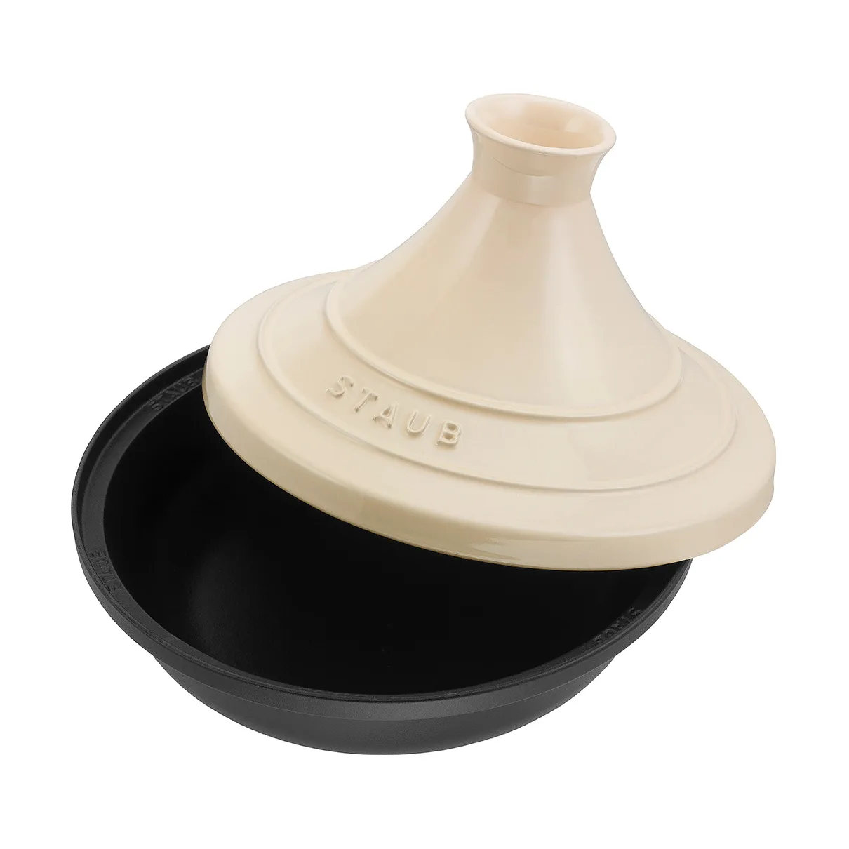 Staub Tagine de hierro fundido negro-beige, 28 cm STAUB