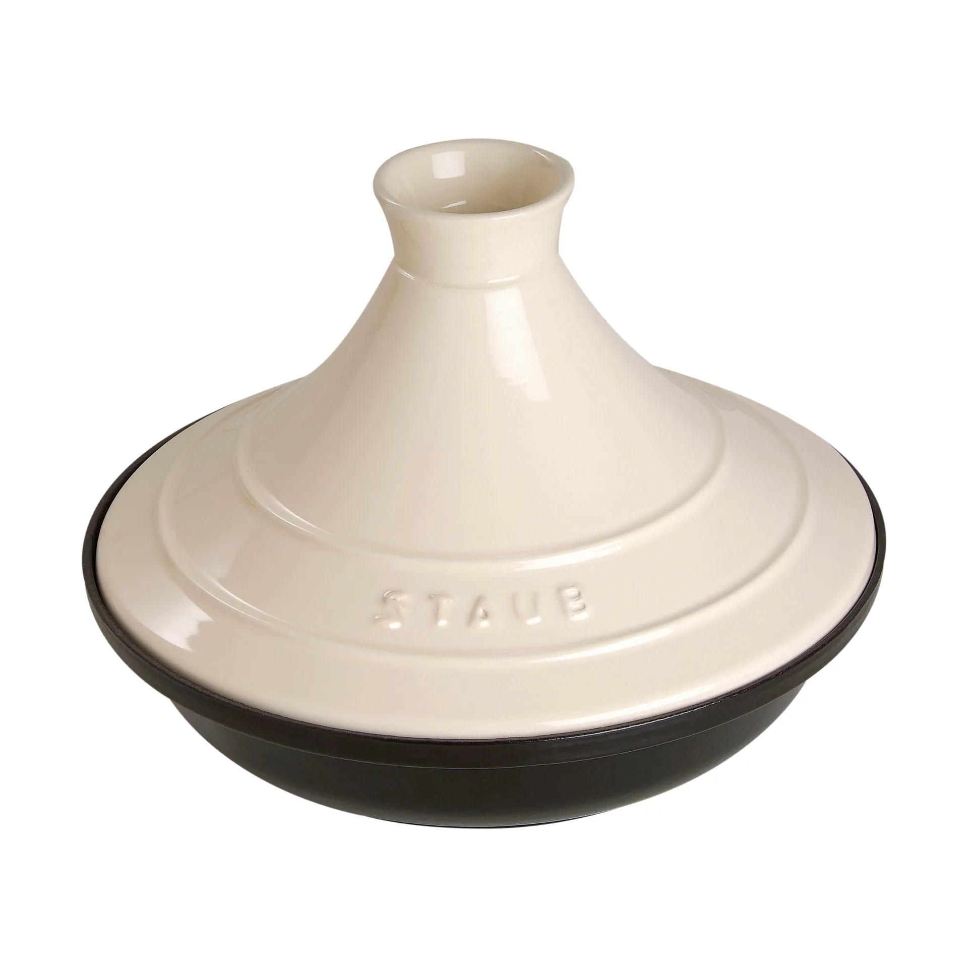 Staub Tagine de hierro fundido negro-beige 28 cm | Decoración & Diseño Nórdico | Ollas | Blanco