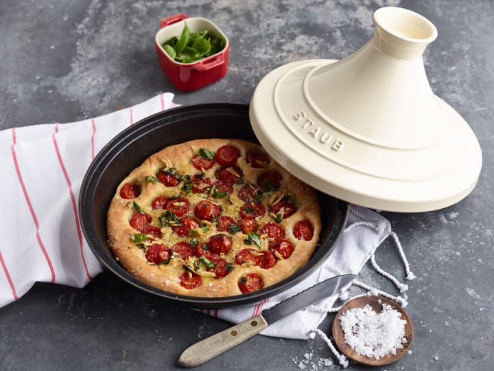 Staub Tagine de hierro fundido negro-beige, 28 cm STAUB