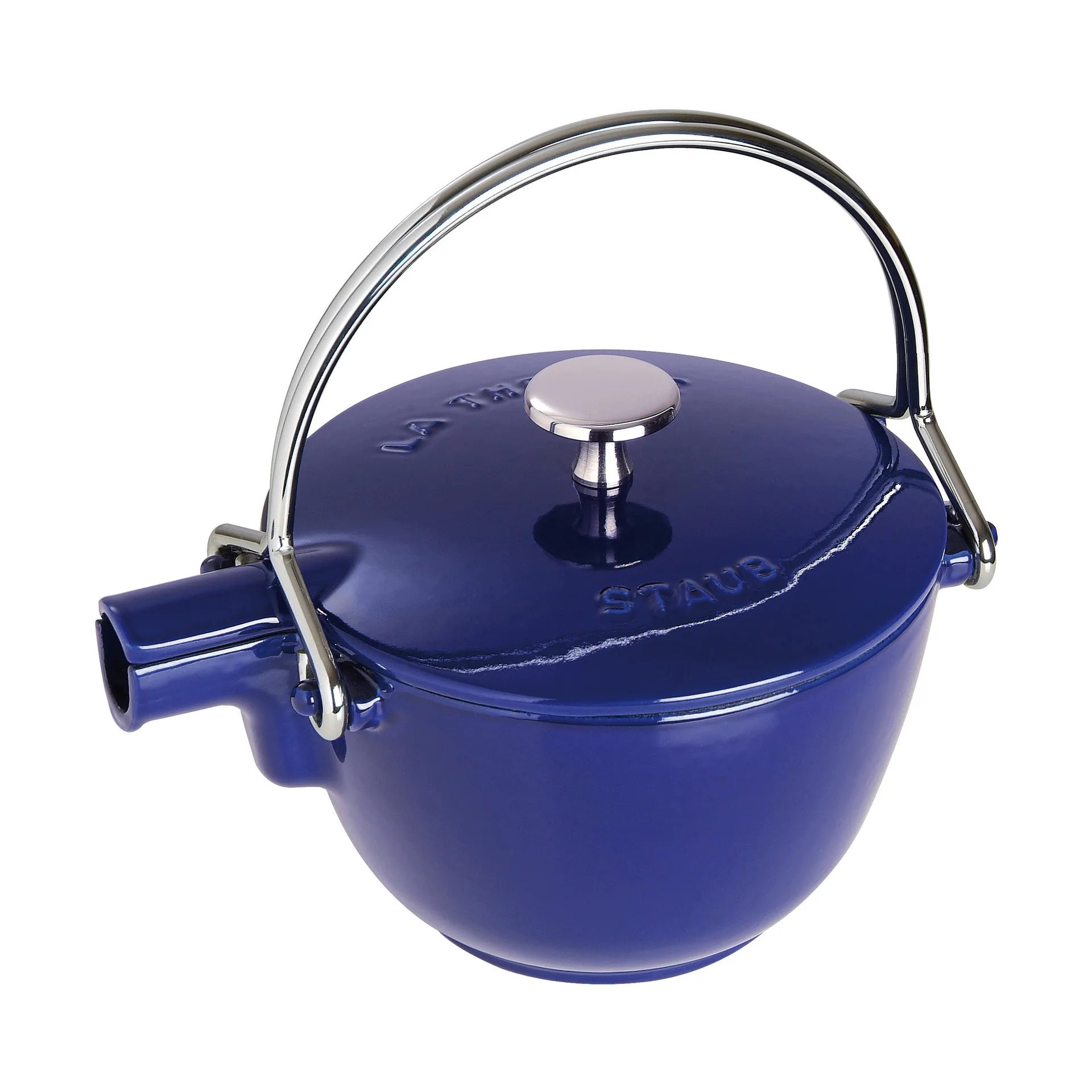 Tetera Staub de hierro fundido redonda 1,15 L, Azul oscuro STAUB